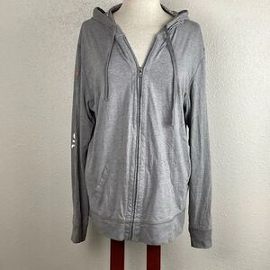 EUC District Womens Gray Microsoft Zip-up Hoodie Size XL
